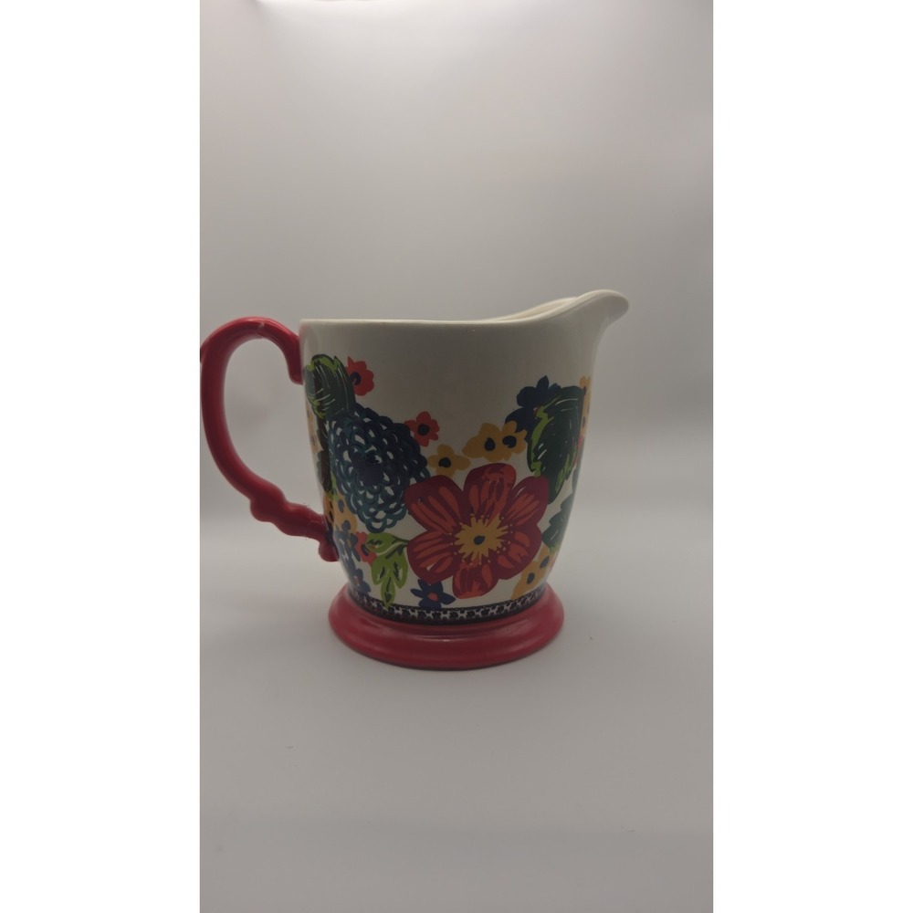 PIONEER WOMAN FLORAL 4 Cups Measuring Cup Handle Is Cracked And Broke But Glued